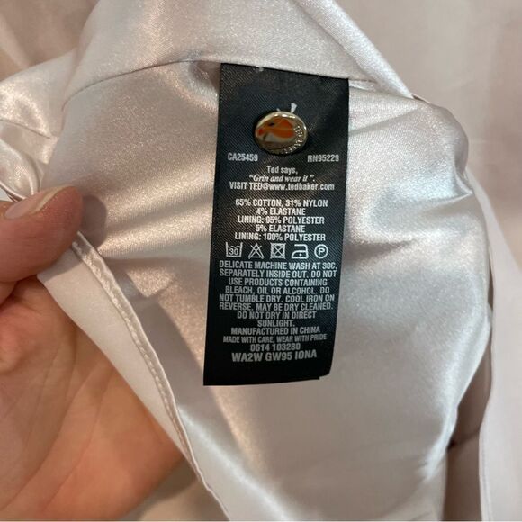 Ted Baker Blue Peplum Sleeveless Top Sz 3 Teds and 8 US - Picture 5 of 12